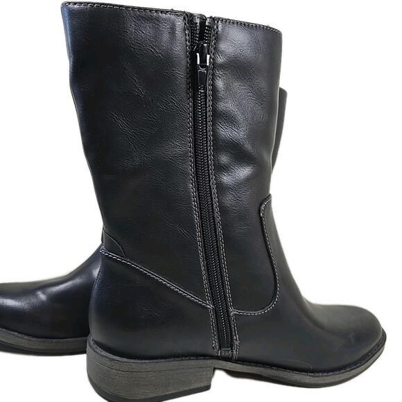 Dr Scholls Womens Size 6.5 Inertia Moto Boot Black Mid-Calf Memory Foam Comfort - Picture 8 of 9